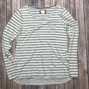 Anthropologie 9-Hi5 STCL Striped Pocket Tee Sz M